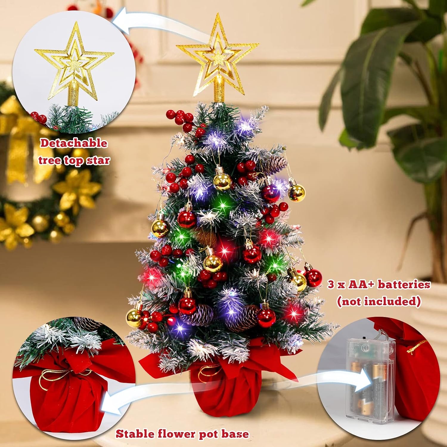 lightweight 24 inch christmas tree for decoration